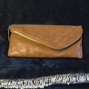 Brand New Clutch or Shoulder Purse with gold strap.